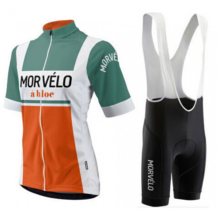 2015 MORVELO Fietskleding Fietsshirt Korte+Korte Fietsbroeken Bib 2437
