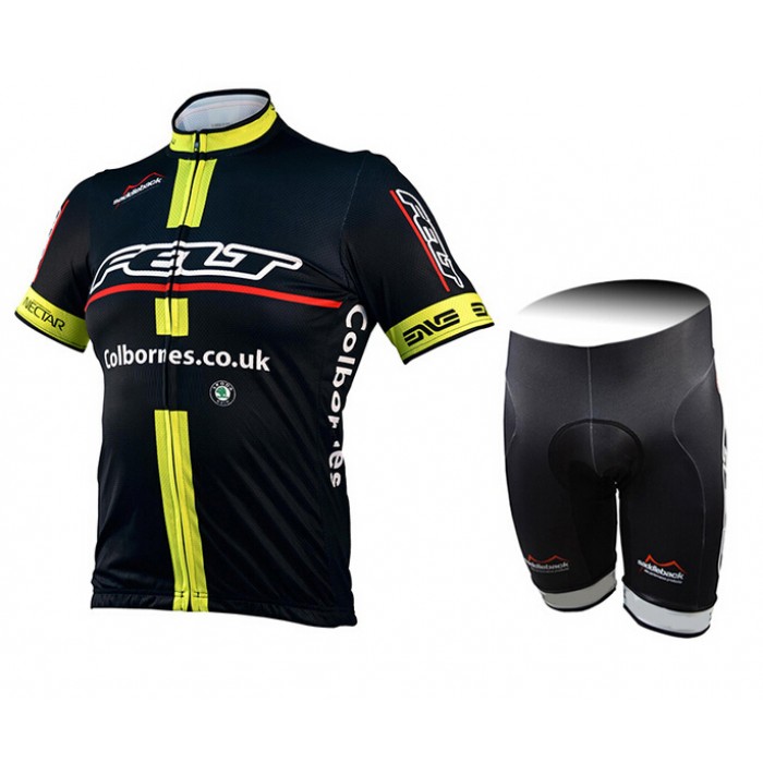 2015 Felt Geel Fietskleding Fisshirt Korte+Korte Fietsbroeken 2503