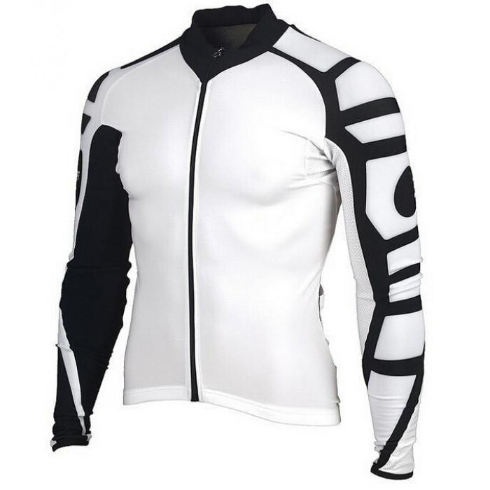 2015 ASSOS wit Fietsshirt lange mouw 1494