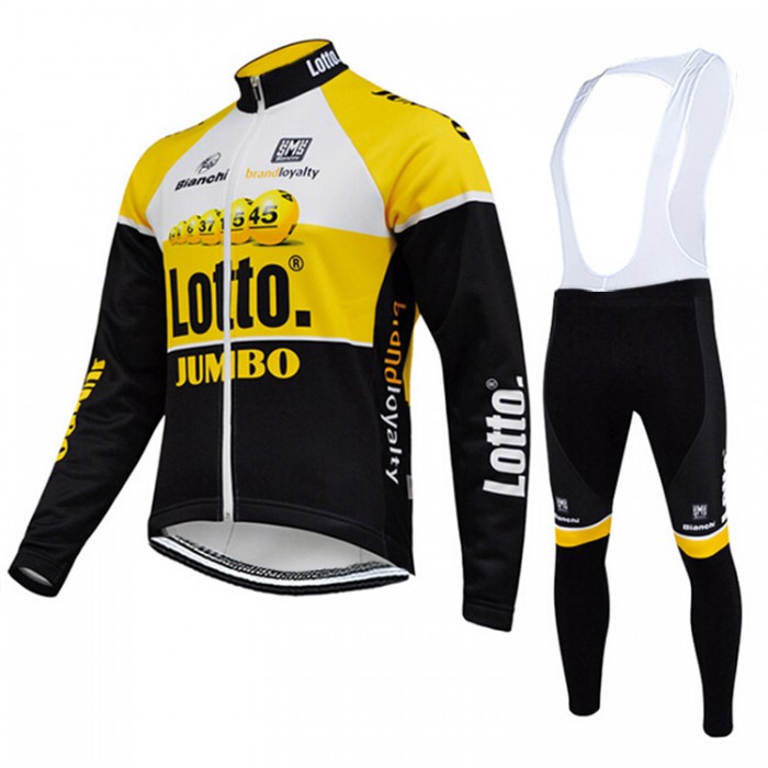 2015 Lotto Jumbo Fietskleding Fietsshirt lange mouw+Lange fietsbroeken Bib 1849 2015 Lotto Jumbo Fietskleding Fietsshirt lange mouw+Lange fietsbroeken Bib 1849