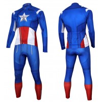 Captain America Fietskleding Fietsshirt lange mouw+Lange fietsbroeken 2016036501