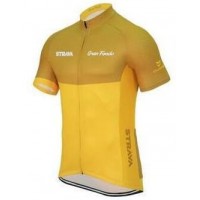 2016 Strava geel Fietsshirt Korte Mouw 2016036666