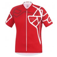 2016 GORE Element Adrenalin II rood wit Fietsshirt Korte Mouw 2016036553