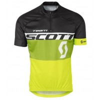 2016 Scott zwart groen geel Fietsshirt Korte Mouw 2016036633