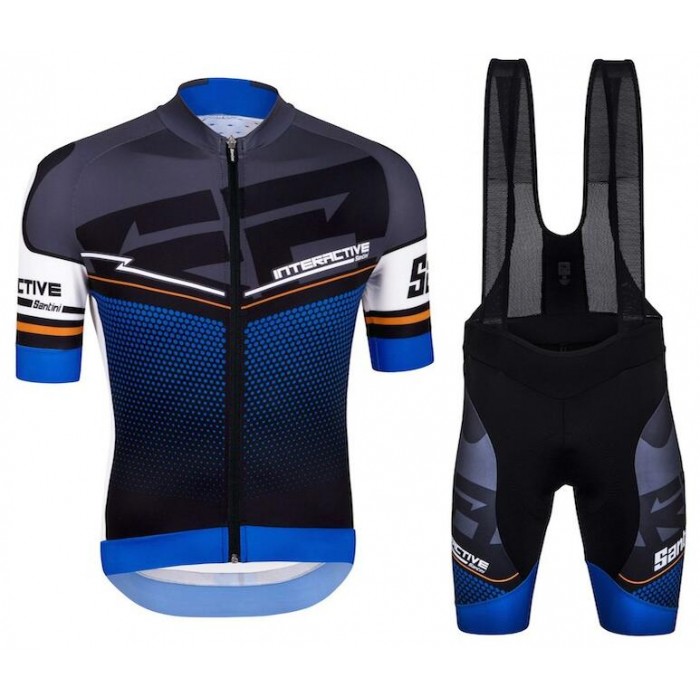 2016 Santini Interactive 30 zwart blauw Fietskleding Fietsshirt Korte+Korte Fietsbroeken Bib 2016036616 2016 Santini Interactive 30 zwart blauw Fietskleding Fietsshirt Korte+Korte Fietsbroeken Bib 2016036616