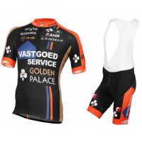 2016 VASTGOEDSERVICE-GOLDEN PALACE Fietskleding Fietsshirt Korte+Korte fietsbroeken Bib 2016036776