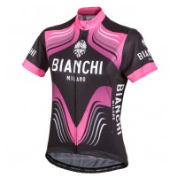 Bianchi Milano Tuela Dames Fietsshirt Korte Mouw zwart rose 20160920