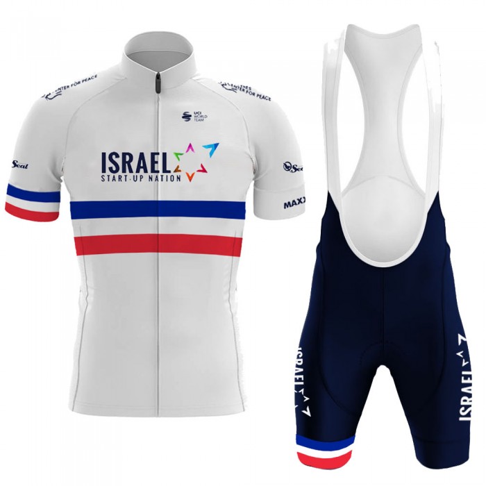 Israel Start Up france Pro Team 2021 Fietskleding Fietsshirt Korte Mouw+Korte Fietsbroeken Bib 20210580 Israel Start Up france Pro Team 2021 Fietskleding Fietsshirt Korte Mouw+Korte Fietsbroeken Bib 20210580