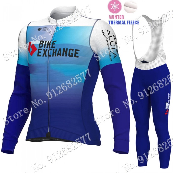 Winter bike exchange 2022 Pro Team Fietskleding Fietsshirt Lange Mouw+Lange Fietsbroek Bib 2022030682