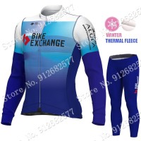 Winter bike exchange 2022 Pro Team Fietskleding Fietsshirt Lange Mouw+Lange Fietsbroek Bib 2022030684