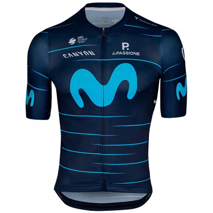 Team Movistar 2022 Wielerkleding Fietsshirt Korte Mouw 2022052919