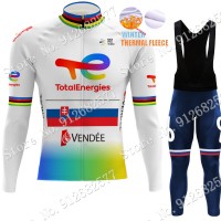Winter Total New Energies Slovenia champion 2022 Pro Team Fietskleding Fietsshirt Lange Mouw+Lange Fietsbroek Bib 202202131