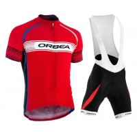 2015 Orbea rood Fietskleding Set Fietsshirt Korte Mouwen+Fietsbroek Bib Korte 2200