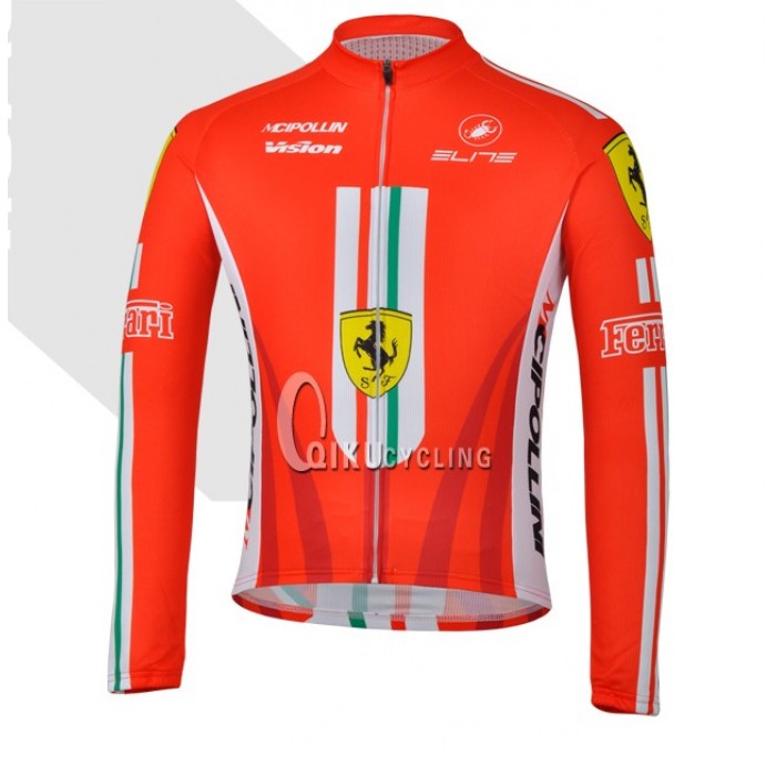 Ferrari Team Castelli Cipollini Fietsshirt lange mouw 4460 Ferrari Team Castelli Cipollini Fietsshirt lange mouw 4460