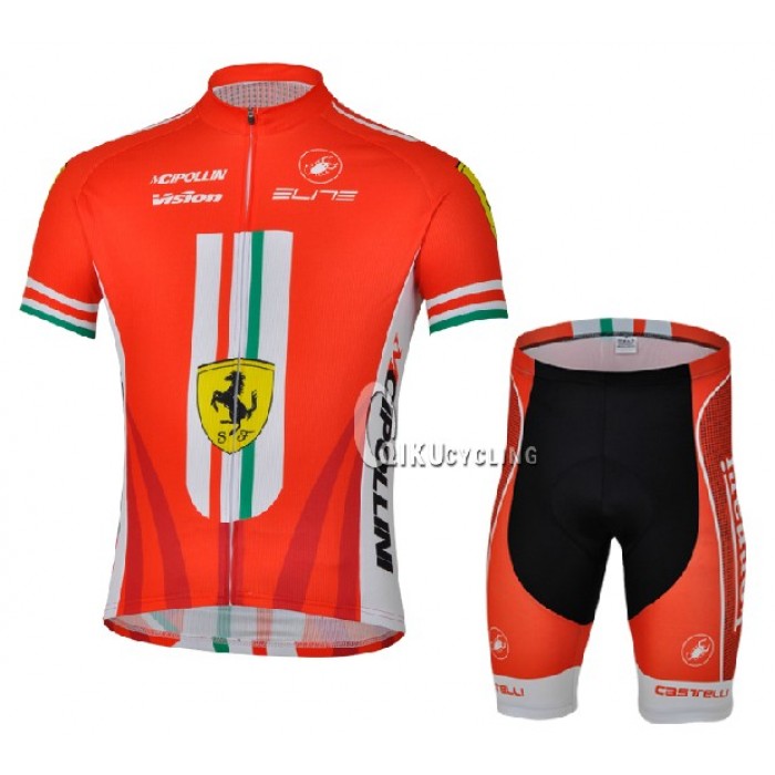 Ferrari Team castelli Cipollini Fietspakken Fietsshirt Korte+Korte fietsbroeken zeem 4079