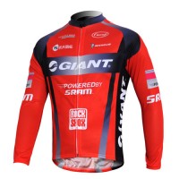 Giant Sram Pro Team Fietsshirt lange mouw rood zwart 200