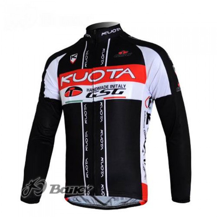 Kuota GSG Pro Team Fietsshirt lange mouw zwart rood 4476 Kuota GSG Pro Team Fietsshirt lange mouw zwart rood 4476