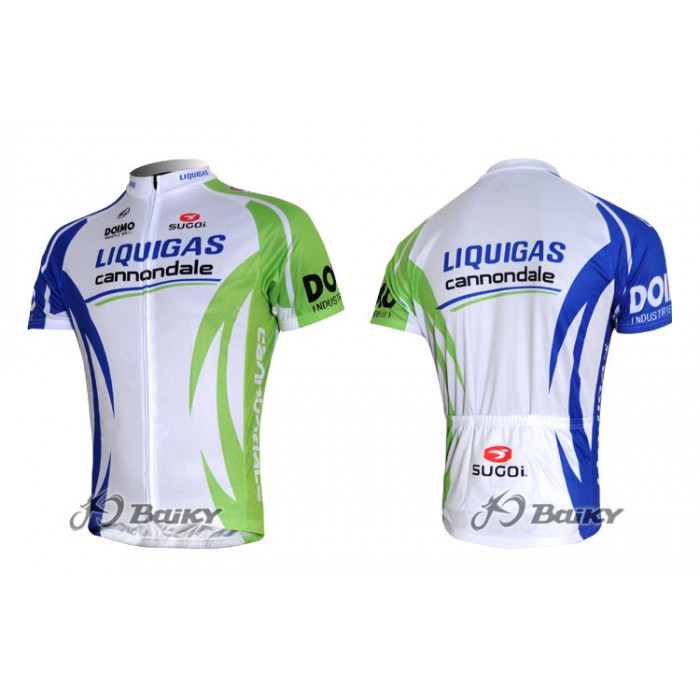 Liquigas Cannondale Pro Team Fietsshirt Korte mouw groen wit 299