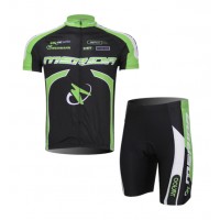 Merida 2014 Fietskleding Fietsshirt Korte Mouwen+Fietsbroek Korte zeem Black groen 1104