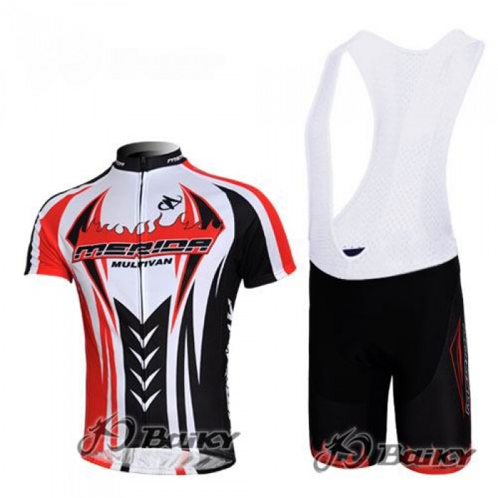 Merida Multivan Flex Stay Fietspakken Fietsshirt Korte+Korte koersbroeken Bib zwart rood 4292