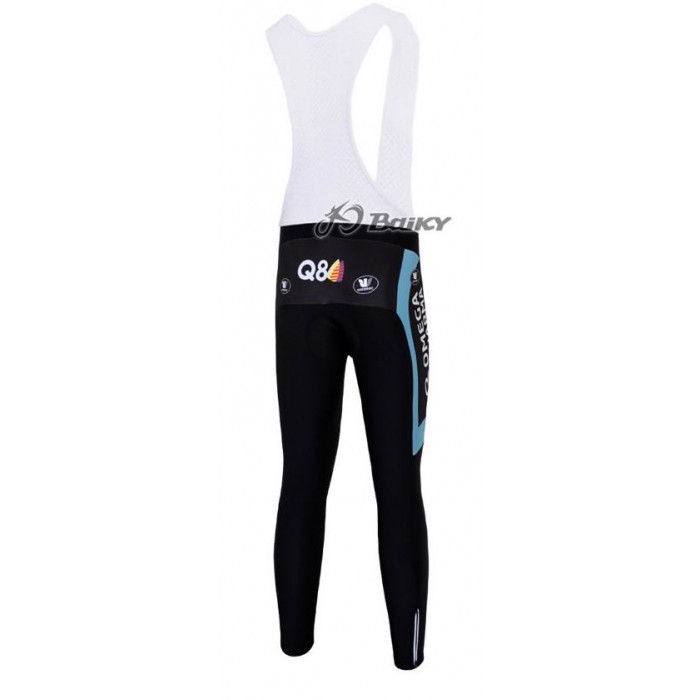 Omega Pharma Quick Step Pro Team lange fietsbroeken Bib met zeem blauw wit 440