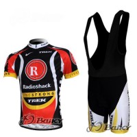 RadioShack Trek Livestrong Fietspakken Fietsshirt Korte+Korte koersbroeken Bib zwart rood 4307