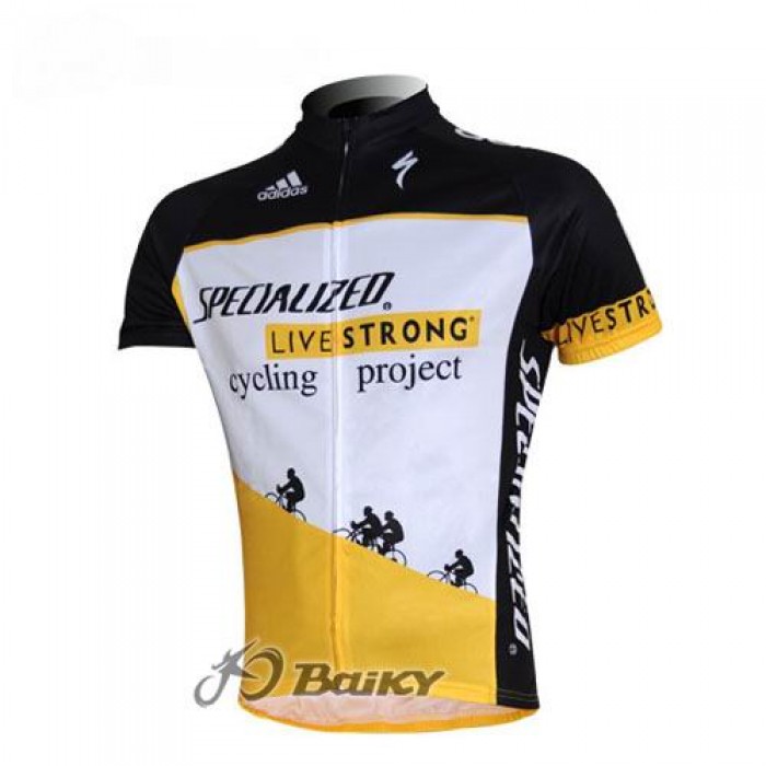 Specialized Livestrong Fietsshirt Korte mouw wit geel 556