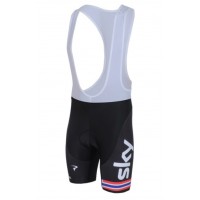 Team Sky Noors kampioen Korte fietsbroeken Bib met zeem zwart rood 775