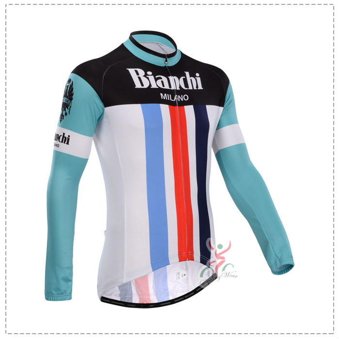 Bianchi 2014 Fietsshirt lange mouw Rood Blauw 848 Bianchi 2014 Fietsshirt lange mouw Rood Blauw 848