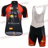 2017 NOWGONOW BH Espana Fietskleding Set Fietsshirt Korte Mouw+Korte fietsbroeken Bib 33nl10209