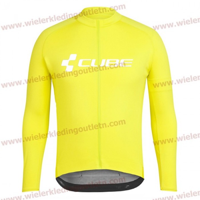 Cube 2018 geel Wielershirts lange mouw nl18a022