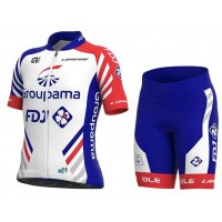 Dames GROUPAMA-FDJ 2020 Wielerkleding Wielershirt Korte Mouw+Korte Fietsbroeken A8BVI A8BVI