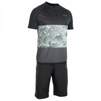 ION Traze AMP Fietskleding Bikeshirt+Bikeshorts Gris Zwart 3A5AI 3A5AI