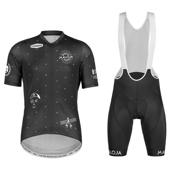 MALOJA PuraM Fietskleding Wielershirt Korte Mouw+Korte Fietsbroeken Bib Zwart NAQHS NAQHS MALOJA PuraM Fietskleding Wielershirt Korte Mouw+Korte Fietsbroeken Bib Zwart NAQHS NAQHS