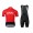 2020 POC Essential Road Logo Fietskleding Wielershirt Korte Mouw+Korte Fietsbroeken Bib Rood YWN7I YWN7I