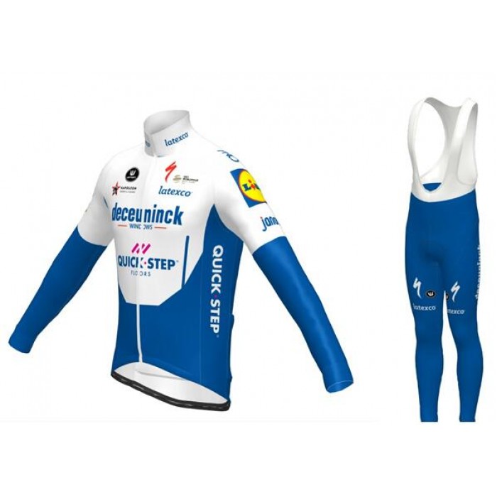DECEUNINCK QUICK-STEP 2020 Fietskleding Fietsshirt lange mouw+Lange fietsbroeken Bib 2020199