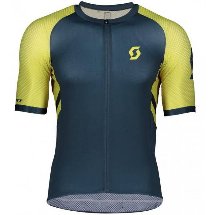 SCOTT RC Premium Climber 2020 Fietsshirt Korte Mouw geel-Blau 2020258 SCOTT RC Premium Climber 2020 Fietsshirt Korte Mouw geel-Blau 2020258