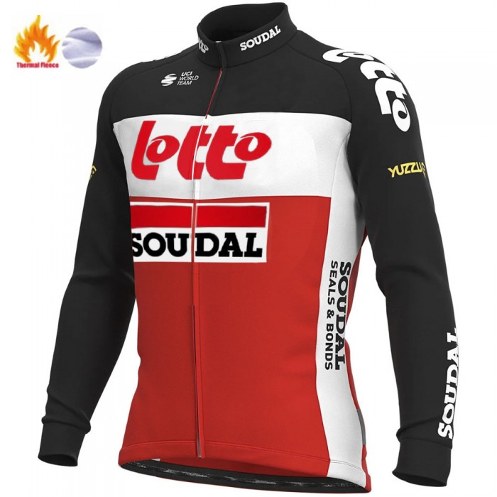 2021 Winter Fleece Lotto Soudal Pro Team Fietsshirt Lange Mouw 893 2021 Winter Fleece Lotto Soudal Pro Team Fietsshirt Lange Mouw 893