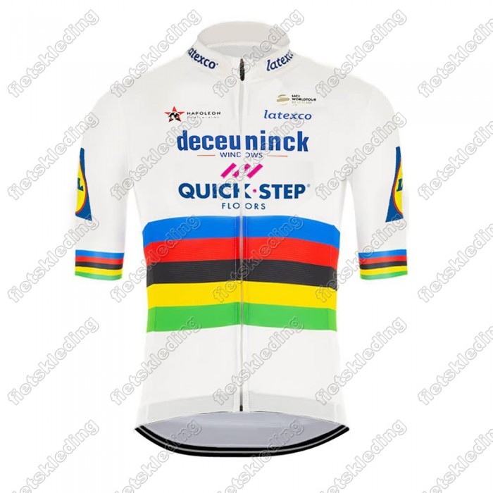 Deceuninck quick step 2021 UCI World Champion Wielershirt Korte Mouw 2021009