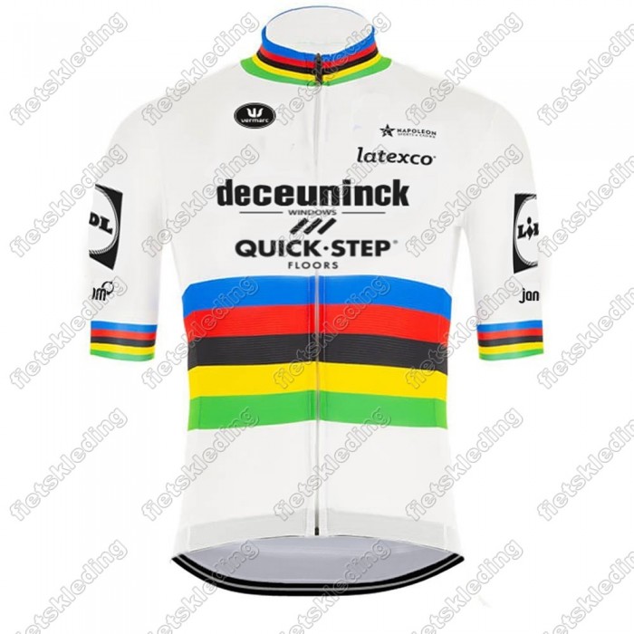 Deceuninck quick step 2021 UCI World Champion Wielershirt Korte Mouw 2021013