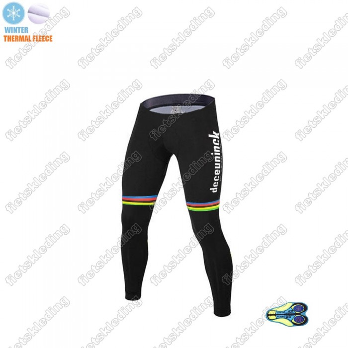 Winter Thermal Fleece Deceuninck quick step 2021 UCI World Champion Lange Fietsbroeken Bib 2021033 Winter Thermal Fleece Deceuninck quick step 2021 UCI World Champion Lange Fietsbroeken Bib 2021033