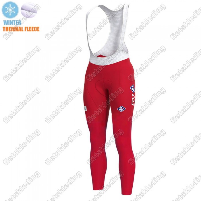 Swiss FDJ Winter Thermal Fleece 2021 Lange Fietsbroeken Bib 2021389