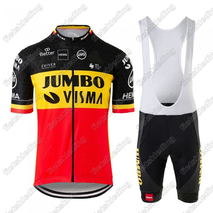 Jumbo Visma 2021 Beligum Wielerkleding Set Fietsshirts Korte Mouw+Korte Wielerbroek Bib 2021185 Jumbo Visma 2021 Beligum Wielerkleding Set Fietsshirts Korte Mouw+Korte Wielerbroek Bib 2021185
