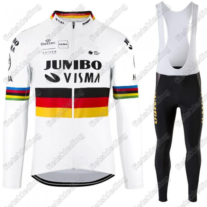 Jumbo Visma 2021 Germany Wielerkleding Set Fietsshirts Lange Mouw+Lange Fietsrbroek Bib 2021209 Jumbo Visma 2021 Germany Wielerkleding Set Fietsshirts Lange Mouw+Lange Fietsrbroek Bib 2021209