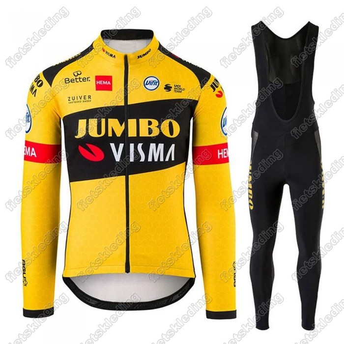 Jumbo Visma 2021 Pro Team Fietsshirt Lange Mouw+Collant Cycliste 2021227 Jumbo Visma 2021 Pro Team Fietsshirt Lange Mouw+Collant Cycliste 2021227