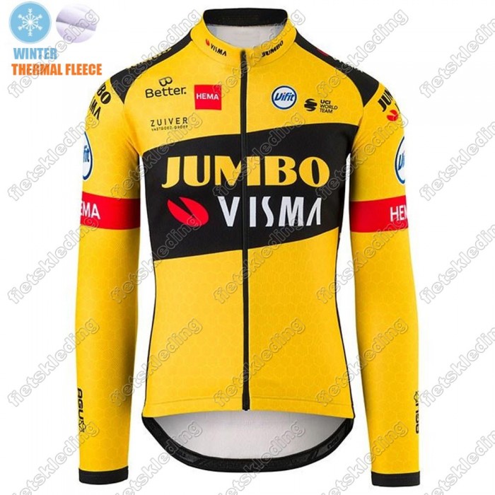 Winter Thermal Fleece Jumbo Visma 2021 Pro Team Wielerkleding Set Fietsshirts Lange Mouw+Lange Fietsrbroek Bib 2021245 Winter Thermal Fleece Jumbo Visma 2021 Pro Team Wielerkleding Set Fietsshirts Lange Mouw+Lange Fietsrbroek Bib 2021245