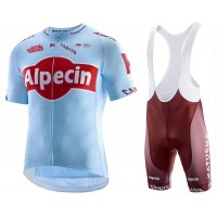 2019 Katusha Alpecin Fietskleding Set Fietsshirt Korte Mouw+Korte fietsbroeken WUTL855
