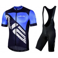 2019 Nalini Volata 20 zwart-blauw Fietskleding Set Fietsshirt Korte Mouw+Korte fietsbroeken BZAJ657