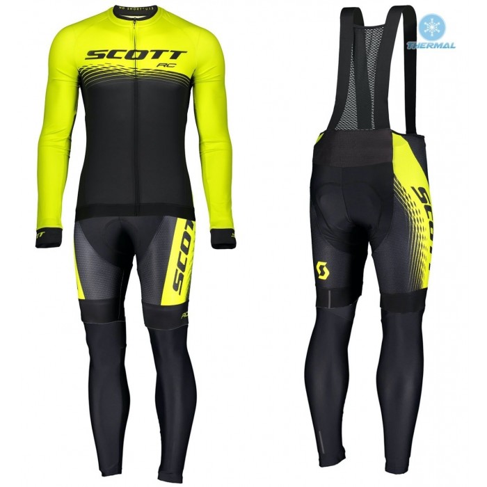2019 Scott RC zwart-geel Thermo Wielerkleding Set Wielershirts lange mouw+fietsbroek lang met ERYG697 2019 Scott RC zwart-geel Thermo Wielerkleding Set Wielershirts lange mouw+fietsbroek lang met ERYG697