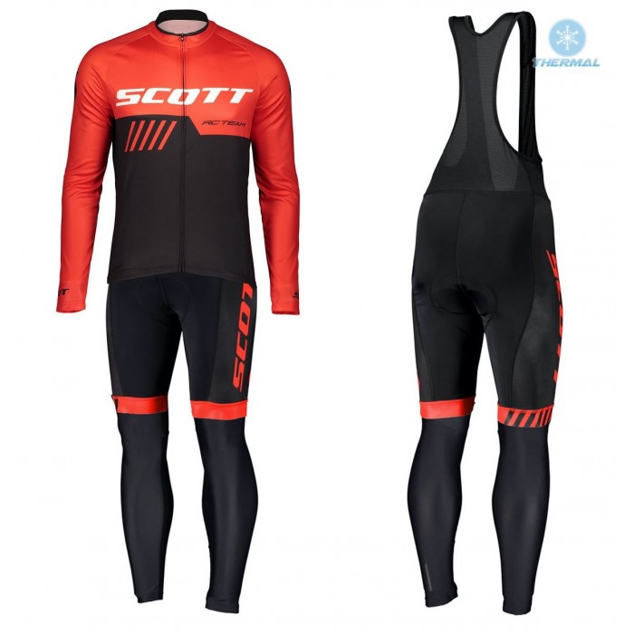2019 Scott-RC-Profteams zwart-rood Thermo Wielerkleding Set Wielershirts lange mouw+fietsbroek lang met LJDV324 2019 Scott-RC-Profteams zwart-rood Thermo Wielerkleding Set Wielershirts lange mouw+fietsbroek lang met LJDV324